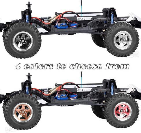 Rc 2.2 Wheel Rims Tires Wheels for 1/8 1/10 SCX10 SCX10 II 90046 SCX10 III TRX4 TRX6 D90 VS4-10 Gen8 MST CFX RC Crawler Car,Aluminum RC 2.2 Beadlock Wheel,Black in Kuwait