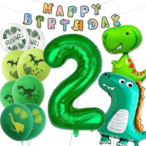 Dinosaur 3rd Birthday Decorations, Large Dinosaur Foil Balloons,Happy Birthday Banner,Number 3 Balloon,Dinosaur Printed Latex Balloons for Girl Boy 3rd Birthday Party Decorations Baby Shower Supplies in Saudi Arabia
