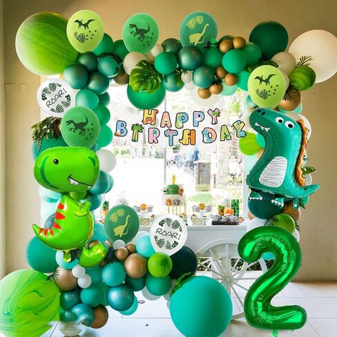 Dinosaur 3rd Birthday Decorations, Large Dinosaur Foil Balloons,Happy Birthday Banner,Number 3 Balloon,Dinosaur Printed Latex Balloons for Girl Boy 3rd Birthday Party Decorations Baby Shower Supplies in Saudi Arabia