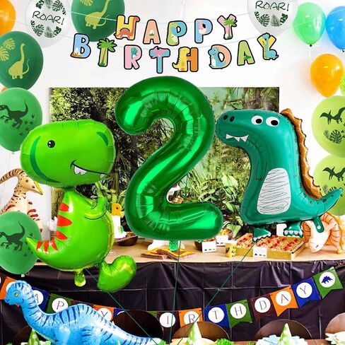 Dinosaur 3rd Birthday Decorations, Large Dinosaur Foil Balloons,Happy Birthday Banner,Number 3 Balloon,Dinosaur Printed Latex Balloons for Girl Boy 3rd Birthday Party Decorations Baby Shower Supplies in Saudi Arabia