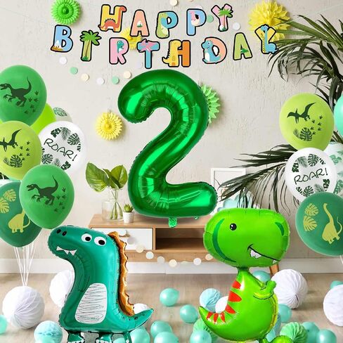 Dinosaur 3rd Birthday Decorations, Large Dinosaur Foil Balloons,Happy Birthday Banner,Number 3 Balloon,Dinosaur Printed Latex Balloons for Girl Boy 3rd Birthday Party Decorations Baby Shower Supplies in Saudi Arabia