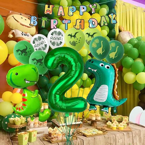 Dinosaur 3rd Birthday Decorations, Large Dinosaur Foil Balloons,Happy Birthday Banner,Number 3 Balloon,Dinosaur Printed Latex Balloons for Girl Boy 3rd Birthday Party Decorations Baby Shower Supplies in Saudi Arabia