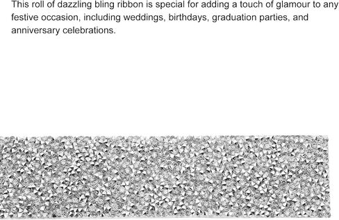 MECCANIXITY Rhinestone Ribbon, 1.6 Inch 1 Yards Crystal Rhinestone Ribbon Trim Self Adhesive Glitter Tape Roll Bling for Crafting, Silver in Kuwait