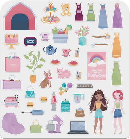 Stephen Joseph, Reusable Sticker Book for Kids Tri-Fold Scene, Preschool Learning Activities for Toddlers Ages 3-6 Birthday Gift, Travel Game for Kids, Dream House in Saudi Arabia