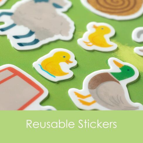 Stephen Joseph, Reusable Sticker Book for Kids Tri-Fold Scene, Preschool Learning Activities for Toddlers Ages 3-6 Birthday Gift, Travel Game for Kids, Dream House in Saudi Arabia