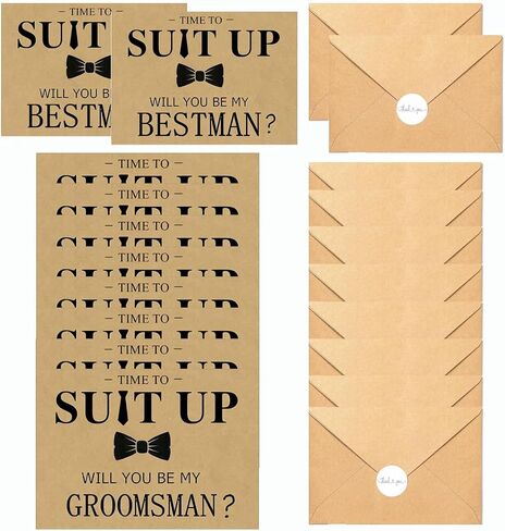 Wedding Cards Groomsmen Cards Set of 10 With Envelopes Funny Groomsman Proposal Gifts For Wedding Supplies in Saudi Arabia