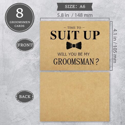 Wedding Cards Groomsmen Cards Set of 10 With Envelopes Funny Groomsman Proposal Gifts For Wedding Supplies in Saudi Arabia