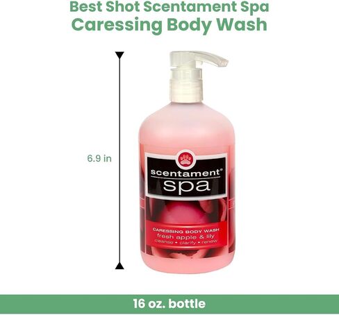 Best Shot Scentament Spa Caressing Body Wash, Fresh Apple Lily, 16 oz in Kuwait