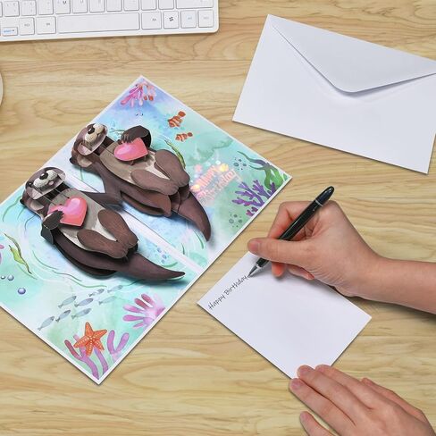 بطاقات عيد الميلاد المنبثقة مع الأضواء والموسيقى، تصميم إكليل عيد الميلاد ثلاثي الأبعاد، بطاقة تهنئة موسيقية منبثقة مصنوعة يدويًا لعطلة عيد الميلاد تتضمن ظرفًا ولعب "نتمنى لك عيد ميلاد سعيد" in Kuwait