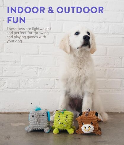 Outward Hound Charming Pet Cube-EEZ Gator 2-in-1 Plush Squeaky Dog Toy in Kuwait