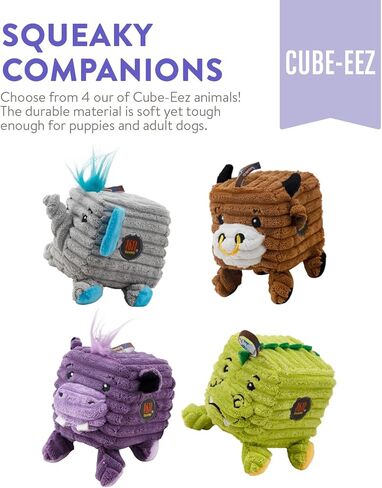 Outward Hound Charming Pet Cube-EEZ Gator 2-in-1 Plush Squeaky Dog Toy in Kuwait