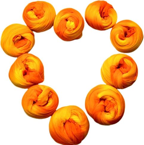 10PC Nylon Stockings Flower Mesh Flower Tensile Nylon Stocking,for DIY Flower Making Crafts Supplies Accessory(Orange White)60CM, CSNLH-C14 in Saudi Arabia