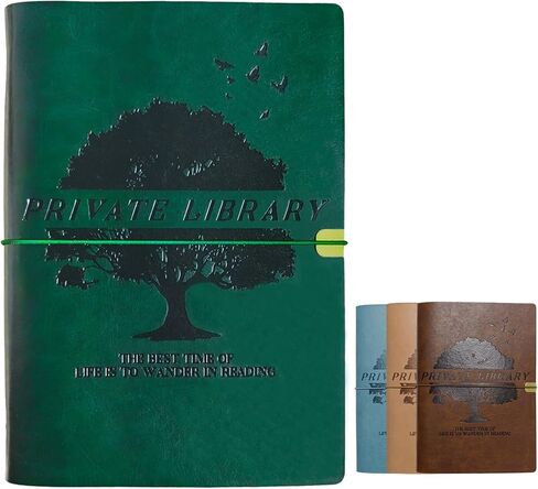 Reading Journal, Reading Journal for Book Lovers, Leather Reading Log, Book Reading Tracker Journal-70 Book Review and Track Your Reading Progress (Blue) in Kuwait