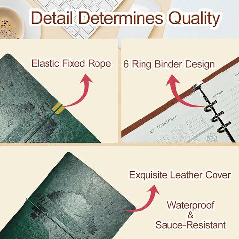 Reading Journal, Reading Journal for Book Lovers, Leather Reading Log, Book Reading Tracker Journal-70 Book Review and Track Your Reading Progress (Blue) in Kuwait