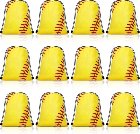 Shappy 12 Pieces Small Sport Drawstring Bags Candy Bag Sport Party Drawstring Goodie Favor Supplies Gifts(Volleyball,10 x 12 Inch) in Saudi Arabia