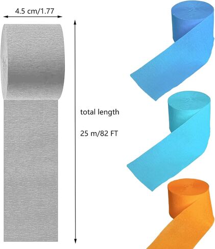 Capesaro Green Crepe Paper Streamers - 6 Rolls Party Streamers for Various Festival Party Decorations in Kuwait