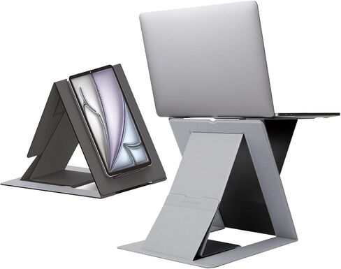 Moft Polding Captop Stand Lap Desk و Mini Computer حامل كمبيوتر محمول للسفر والمكتب المنزلي ، تصميم مريح مع زوايا مشاهدة قابلة للتعديل ، تبريد الكمبيوتر خفيفة الوزن ، أسود in Kuwait