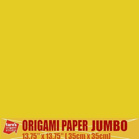 [Taro's Origami Studio] Tant Jumbo 13.4 بوصة مزدوجة الوجه 50 لونًا 50 ورقة مربعة سهلة أضعاف الورق الياباني المتميز لفنان اوريغامي من المبتدئين إلى الخبراء (صنع في اليابان) in Saudi Arabia