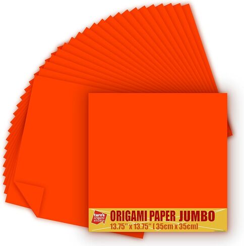 [Taro's Origami Studio] TANT Jumbo 13.4 Inch Double Sided 50 Colors 50 Sheets Square Easy Fold Premium Japanese Paper for Origami Artist from Beginner to Expert (Made in Japan) in Saudi Arabia