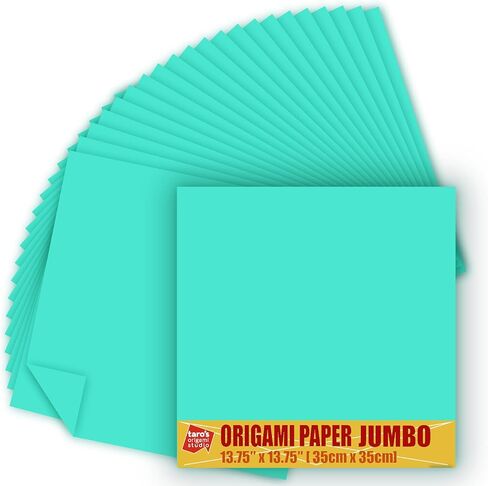 [Taro's Origami Studio] TANT Jumbo 13.4 Inch Double Sided 50 Colors 50 Sheets Square Easy Fold Premium Japanese Paper for Origami Artist from Beginner to Expert (Made in Japan) in Saudi Arabia