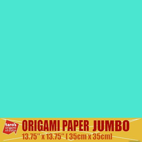 [Taro's Origami Studio] TANT Jumbo 13.4 Inch Double Sided 50 Colors 50 Sheets Square Easy Fold Premium Japanese Paper for Origami Artist from Beginner to Expert (Made in Japan) in Saudi Arabia