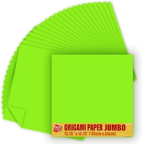 [Taro's Origami Studio] TANT Jumbo 13.4 Inch Double Sided 50 Colors 50 Sheets Square Easy Fold Premium Japanese Paper for Origami Artist from Beginner to Expert (Made in Japan) in Saudi Arabia