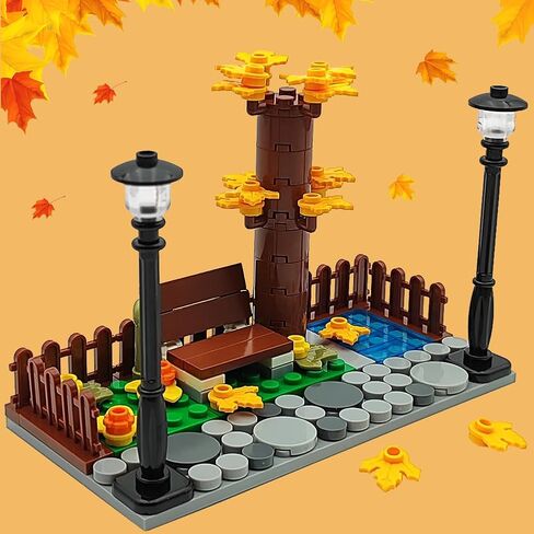 ZHX Maple Tree Building Block Toy Garden Yard Building Pieces City Street Autumn Scenery Block Accessories for Kids Ages 6+ (97pcs) in Saudi Arabia