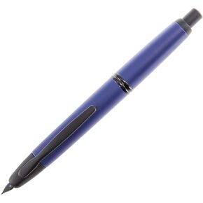 PILOT Vanishing Point Collection Refillable & Retractable Fountain Pen, Matte Black Barrel, Blue Ink, Fine Nib (60580)