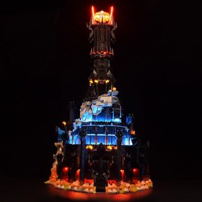 LED Lighting Kit for Lego 10333 The Lord of The Rings: Barad-dûr Building Set, Dark Lord Castle, Lighted Minifigure Set (Classic Version)