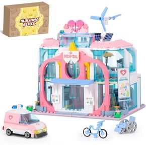 Friends City Building Hospital Set, Friends Building Set for Kids, Gift for Girls and Boys 8-12