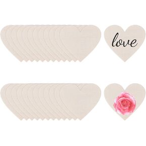 HOVEOX 200 Pieces Wooden Hearts for Crafts Unfinished Wooden Hearts Wooden Heart Ornaments Wooden Heart Slices for Valentines Wedding (1.96 inch)