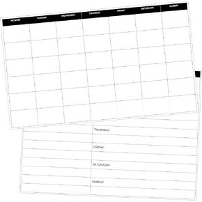 Iconikal Magnetic Monday Start Calendar Dry Erase Month and Week Planner, 14 x 11 inches, 2-Pack Set