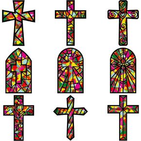 Ceiba Tree Cross Cross Suncatcher Kit Easter Craft for Kids Easter Paper Craft Diy Window Window Plant Glass Trissue Paper Projec