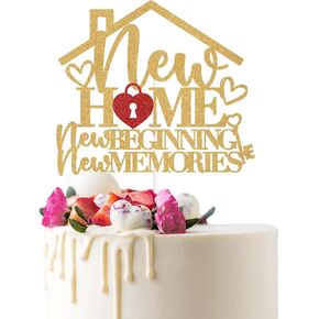 New Home New Beginning New Memories Cake Topper, Welcome Home, New House Who Dis, Housewarming Party Decorations
