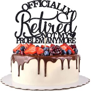 Retirement Cake Topper,Officially Retired Cake Topper, The Legend Has Retied, Happy Retirement Party Decorations Supplies