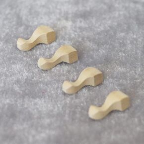 AirAds Dollhouse 1:12 Miniature Furniture Legs Wardrobe Cabinet Legs Unfinished Wood (Set 4pcs)