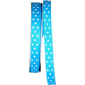 Reliant Ribbon Grosgrain Confetti Dot Ribbon, 5/8 Inch X 50 Yards, Turquoise