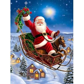Bimkole 5D Diamond Painting Kits Santa Claus, Full Drill DIY Rhinestone Embroidery Set Paint with Diamonds Art Tree by Number Kits Cross Stitch Home Wall Craft Decoration 30x40inch