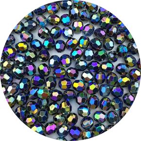 Jmassyang 400 Pieces 8mm Glossy Acrylic Faceted Beads AB Color Crystal Round Plastic Spacer Crafts Bead for DIY Necklaces Bracelets Earrings Jewelry Making Bead Curtains Home Decoration(Light Pink AB)