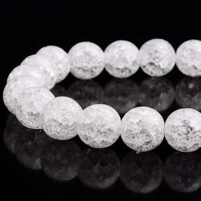RUBYCA Natural AAA Grade Quartz Crystal Clear Rondelle Faceted Beads Jewelry Making (1 Strand, 8mm)