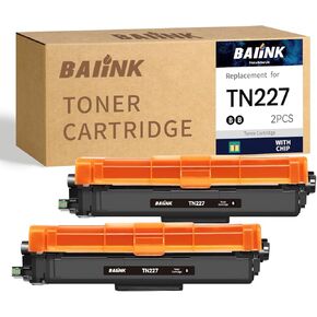 TN227 Toner Cartridge Replacement for Brother TN227 TN227BK TN223BK TN-227BK TN-223BK Compatible for Brother MFC-L3770CDW HL-L3270CDW HL-L3290CDW MFC-L3710CW HL-L3210CW HL-L3230CDW (2 Black)