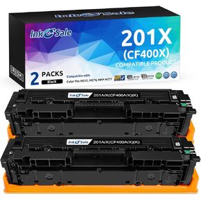 INK E-SALE 201X Compatible Toner Cartridge Replacement for HP 201X CF400X 201a CF400X for HP M252 MFP M277 Series M252dn M252dw MFP M277 M277c6 M277dn M277n Printer 2-Pack Black New Version