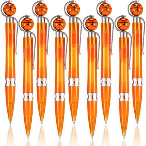 12Pcs Novelty Basketball Pens Sports Ballpoint Pens for Basketball Party Favors Students Supplies (Orange)