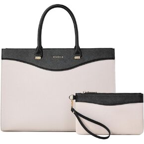 Handmade Luxury Vegan Leather Handbags for Women, Large 16 inch Laptop Handle Satchel Waterproof Bags for Ladies