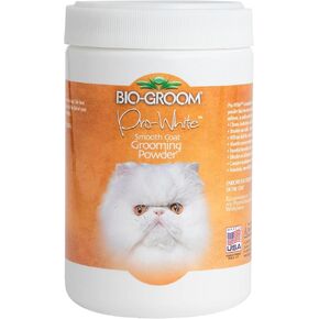 Bio-Groom Pro-White Dog Grooming Powder - Smooth Coat Defense, Dog Bathing Supplies, Puppy Wash, Cat & Dog Grooming Supplies, Cruelty-Free, Made in USA, Dog Powder for Odor - 8 oz 1-Pack