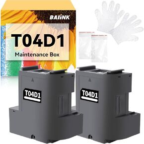 T04D1 T04D100 Ink Maintenance Box for ET-15000 ET-4760 ET-3750 ET-3760 WF-2860 ET-3850 ET-4850 XP-5100 ET-3710 ET-5150 ET-3830 ET-M1000 ST-3000 ET-M2170 Printer (04D1/EWMB2/E-04D1, 2-Pack)