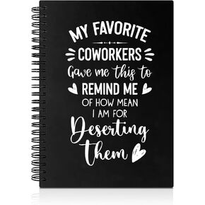 My Favorite Coworker Hardcover 160 Pages Spiral Notebooks, Thank You Retirement Going Away Gifts for Women Men Coworkers Friend, Funny Sarcastic Gifts, New Job Gifts, Coworker Birthday Gifts