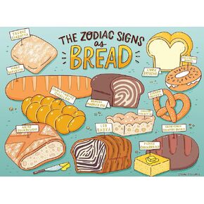 Ceaco – Bread Zodiac - 300 Piece Jigsaw Space Saver Puzzle – Puzzles for Smaller Spaces and Surfaces