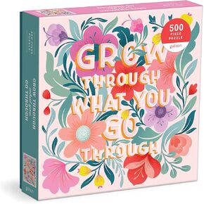 Galison Grow Through What You Go Through 500 Piece Puzzle from Galison - Fun and Unique 500 Piece Puzzle, Featuring The Artwork of Gia Graham, Thick and Sturdy Pieces, Great Gift Idea
