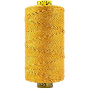 WonderFil Specialty Threads Spagetti, Rich Gold, 3-ply 100% Long Staple Double-Gassed Egyptian Cotton, 12wt